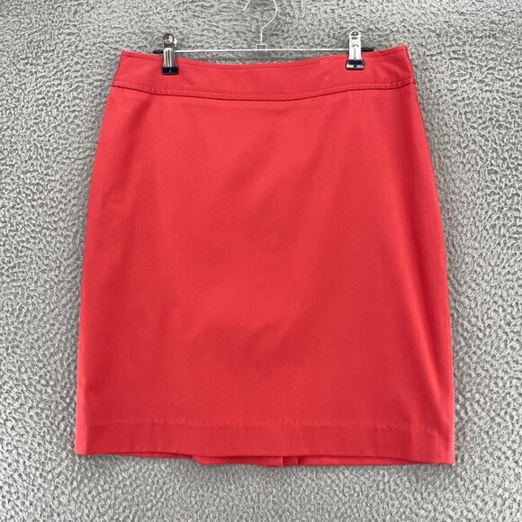 Brooks Brothers Skirt Womens 6 Coral Mini Straight Pencil Stretch Career Office - Picture 1 of 11
